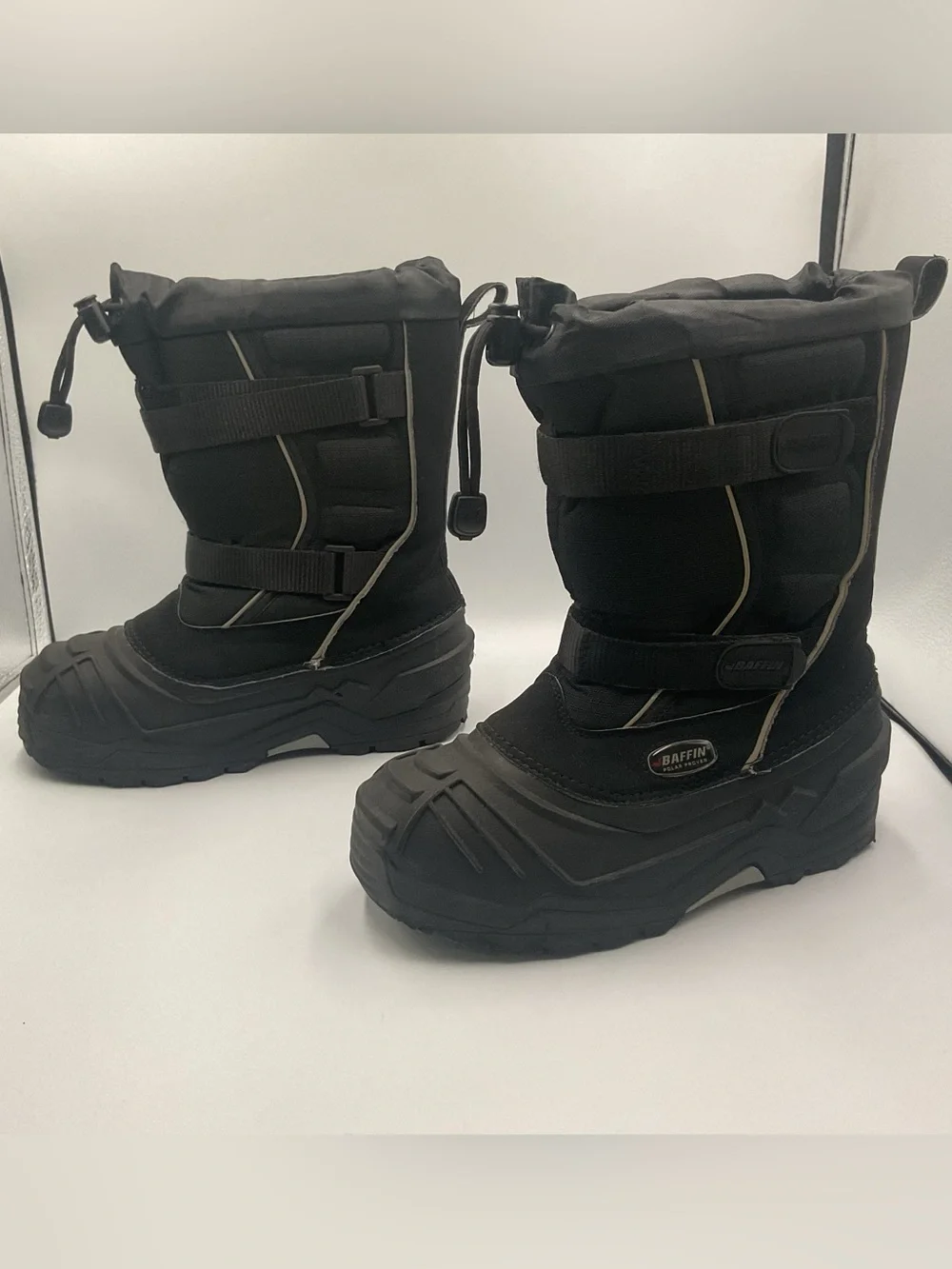 Baffin Young Eiger Youth Size 5 Winter Snow Boots Insulated Black Snowmobiling